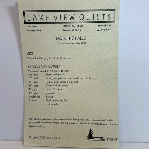 “Deck the Halls” Wall Hanging quilt kit - Picture 3 of 3